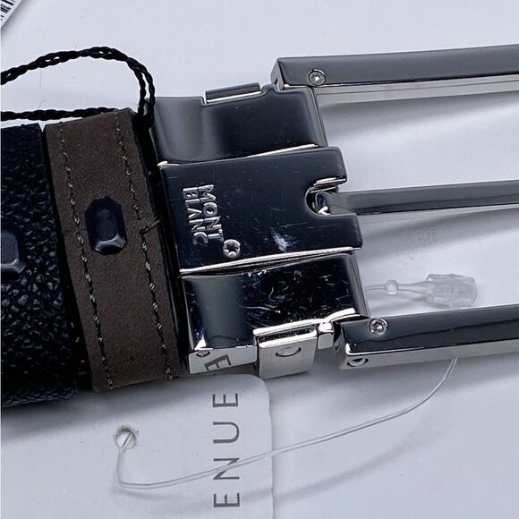 Montblanc Trapeze Adjustable & Reversible Leather Belt - Picture 8 of 11